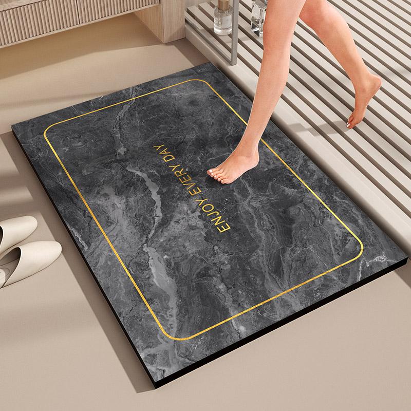 Super Absorbent Bathroom Bath Mats Non-Slip Foot Mat Quick Dry Shower Floor Carpet Toilet Rug Doormat Washable