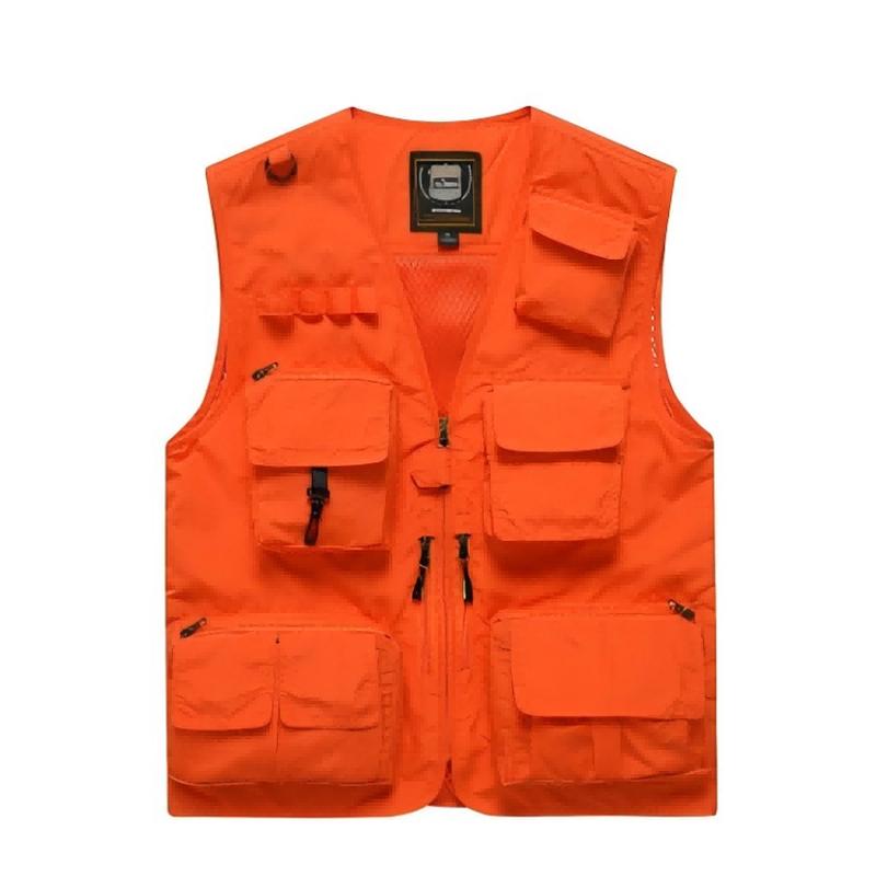 

Мужской уличный жилет большого размера с несколькими карманами, дышащий, для рыбалки 5XL