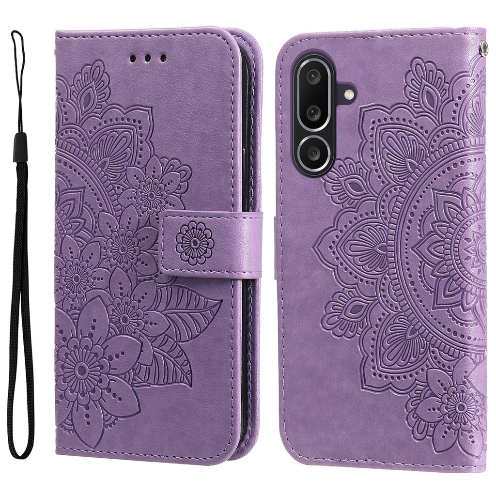 For Samsung Galaxy M56 5G Case Floral Pattern PU Leather Wallet Stand Phone Cover