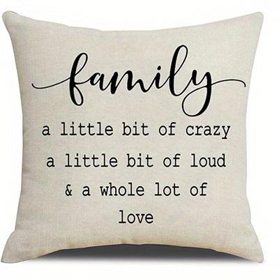 Woondecoratie Home Sweet Home & Familieliefde Decor Kussens Patroon Kussenhoes Geschikt voor Bank Slaapkamer Auto Kussenhoes 50x50cm