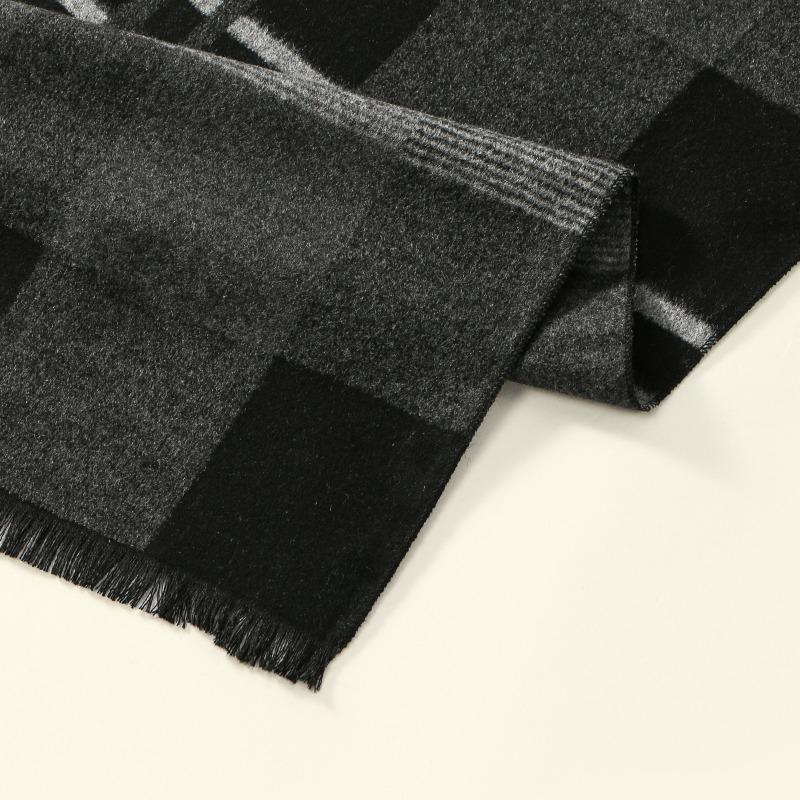 Light Luxury High-end Men's Plaid Imitation Cashmere Versatile Scarf Fashionable New Autumn and Winter Men's and Women's Warm Scarf
