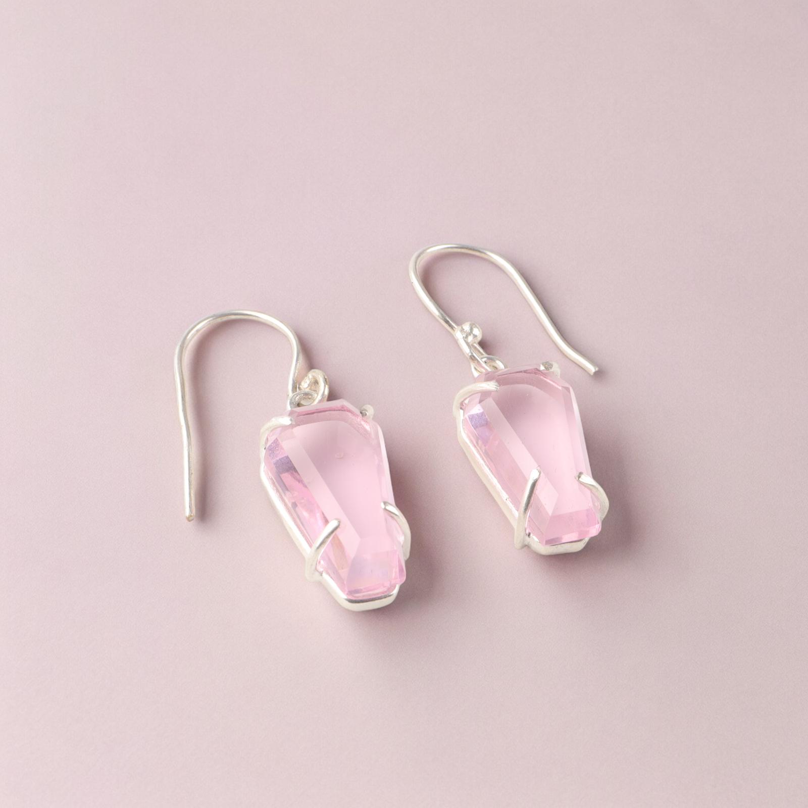 

Morganite Gemstone 925 Sterling Silver Jewelry Handcrafted Dangle Earrings 1.48 EE-130-5