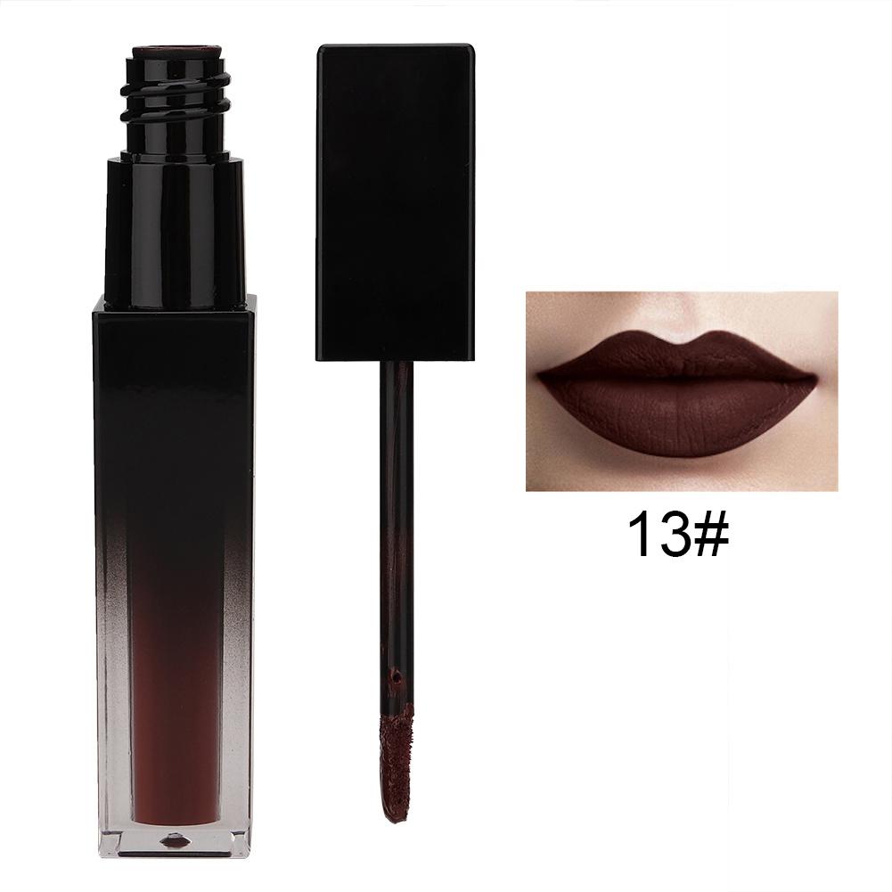 Long Lasting Matte Lip Gloss Moisturizing Liquid Lipstick Nourishing 5.7ml(#13)