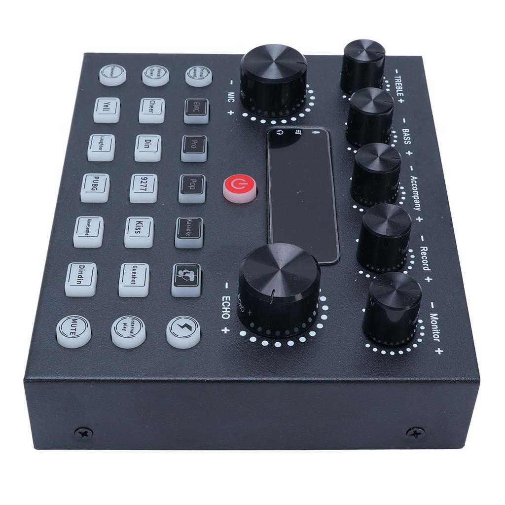 Live Sound Card Mixer Noise Reduction 16 Sound Effects Podcast Sound Interface with DJ Mixer Effects