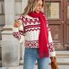 Women's Nordic Retro Style Warm Round Neck Sweater - 2026 Autumn/Winter Christmas Edition