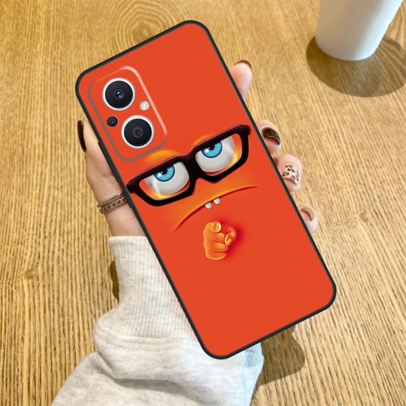 3D funny face Cute Funda For OPPO Reno 7 8 Lite 14 F 13F 12F 11F 13 12 11 10 Pro OPPO Find X9 X8 X6 X5 Pro Case