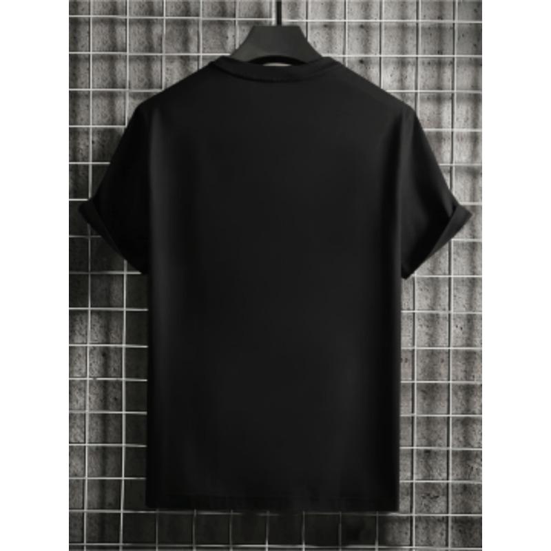 European Sizes Men's New York Brooklyn Print T-Shirt - Short Sleeve Casual Streetwear Tee with NYC Lettering