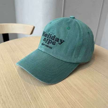 Fashion Hat Korea Dongdaemun Embroidery Holiday Cap Men's and Women's Wide Brim Shade Versatile Baseball Cap