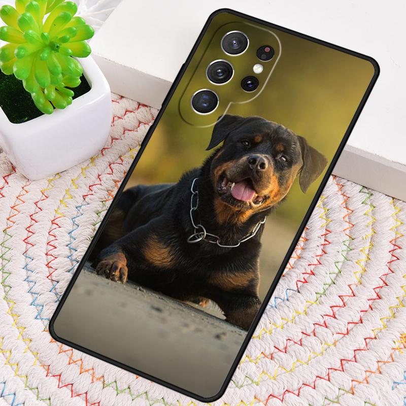Cute Rottweiler Dog soft Phone Case for Samsung Galaxy note 10 pro S26 Ultra S23 S24 FE S25 S21 S22 PLUS shockproof Cove
