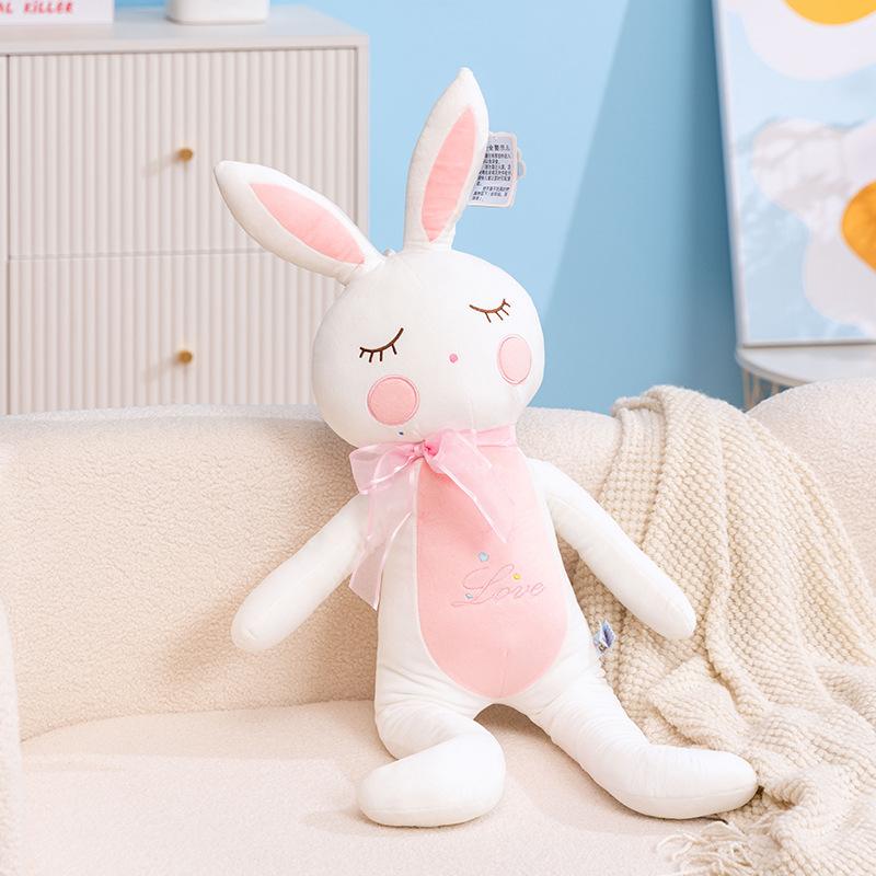 

Плюшевый кролик с наполнителем из ПП хлопка для милого украшения детской спальни, подарок 80cm розовый