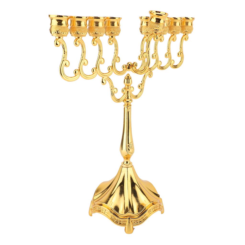 Candle Holder 9 Branches Alloy Vintage Decorative Candlestick Holder for Weddings