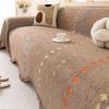 New Sofa Cover Retro Style Sofa Towels All Season Universal No Zipper Fully Wrapped Sofa Blanket Wrinkle-Resistant And Durable Pad