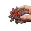 Full Diamond Large Flower Brooch, Alloy Rhinestone Pin, Fashionable Accessory
