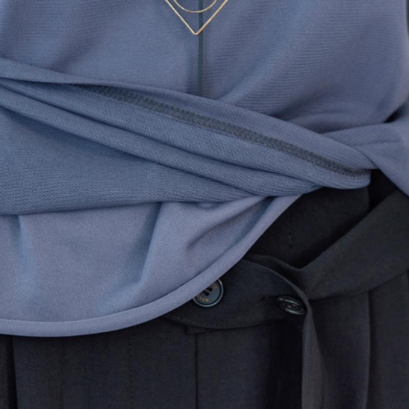 MAXZA High Neck Sheer Long Sleeve T shirT zb08qT604on