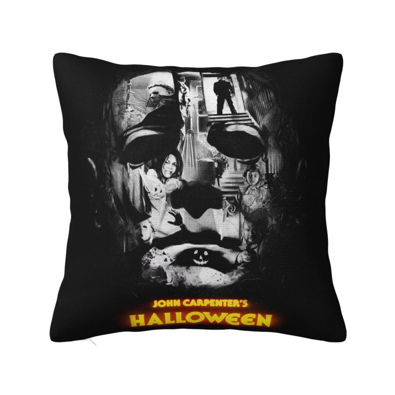Custom Horror Movies Collage Throw Pillow Case for Living Room Vintage Scary Film Nordic Cushion Cover Square Pillowcase