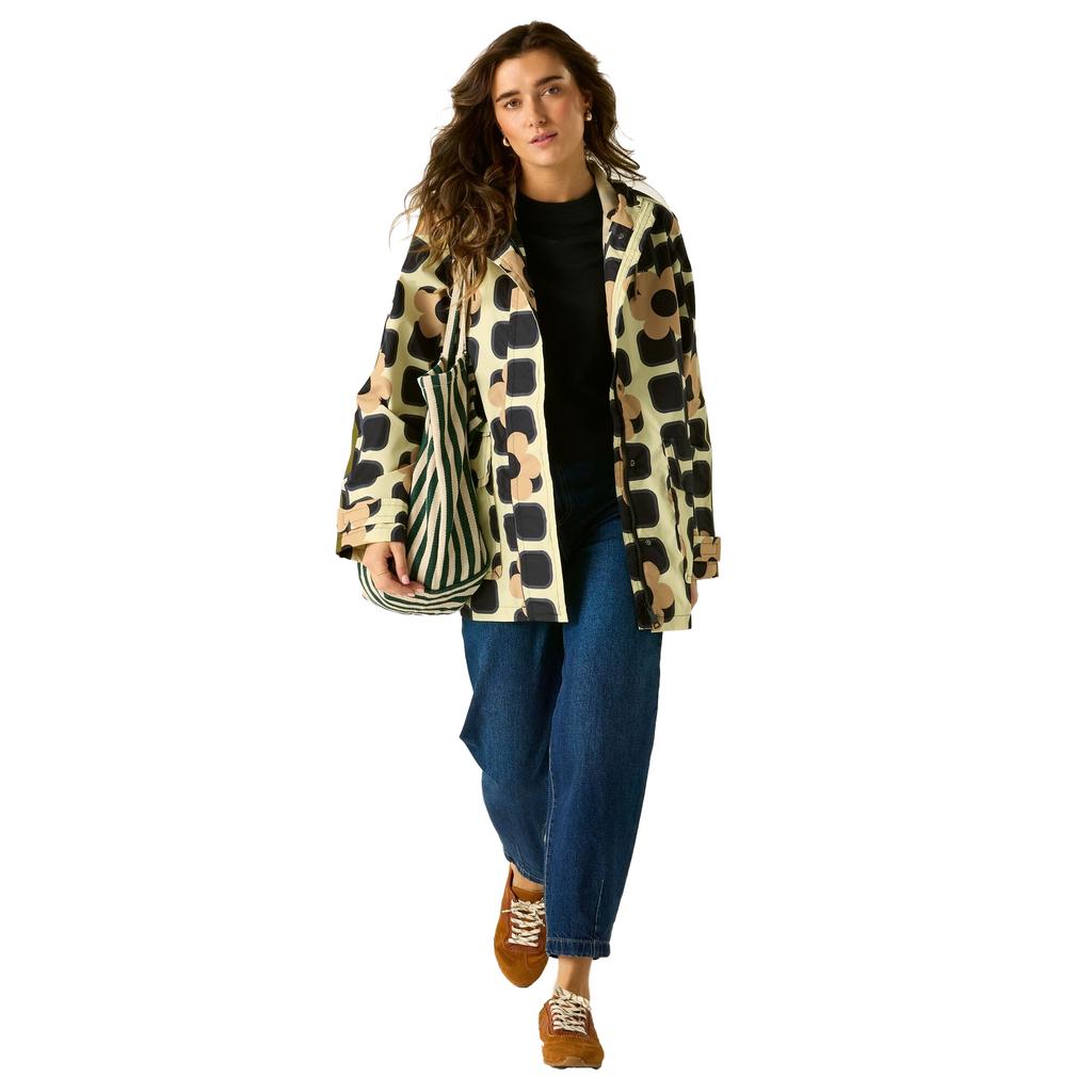 Regatta Womens/Ladies Orla Kiely Giant Square Flower Mid Length Waterproof Jacket