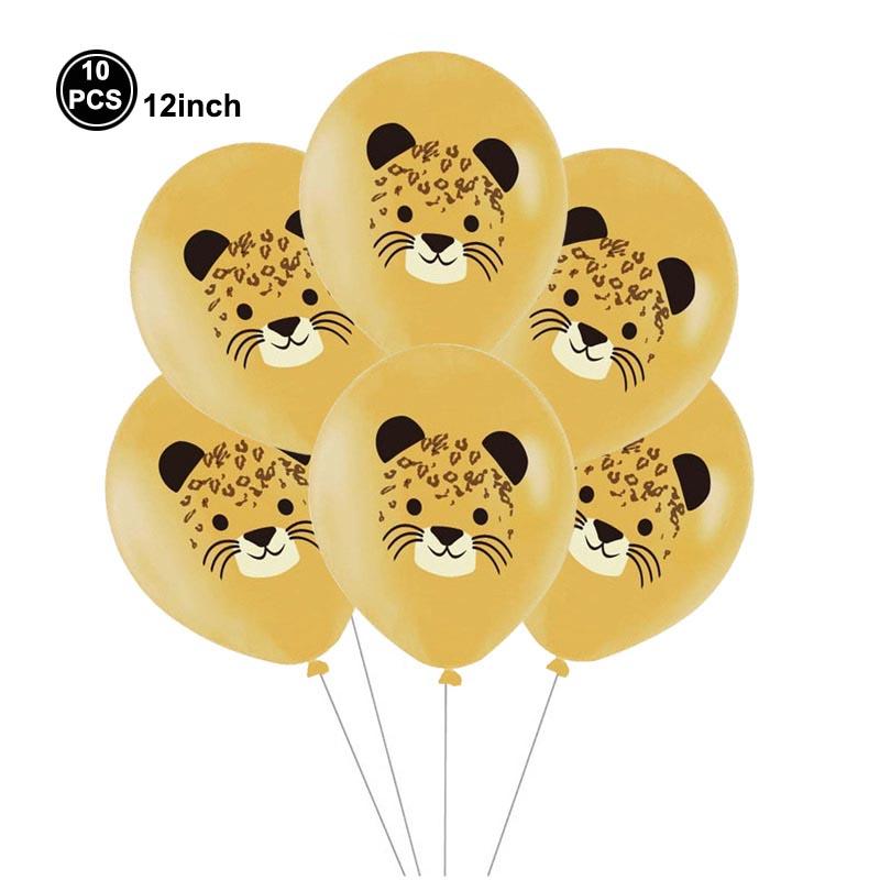 

12inch Jungle Safari Party Balloons Decoration Lion Tiger Monkey for Kids Birthday Party Baby Shower Indoor Outdoor Supplies Other