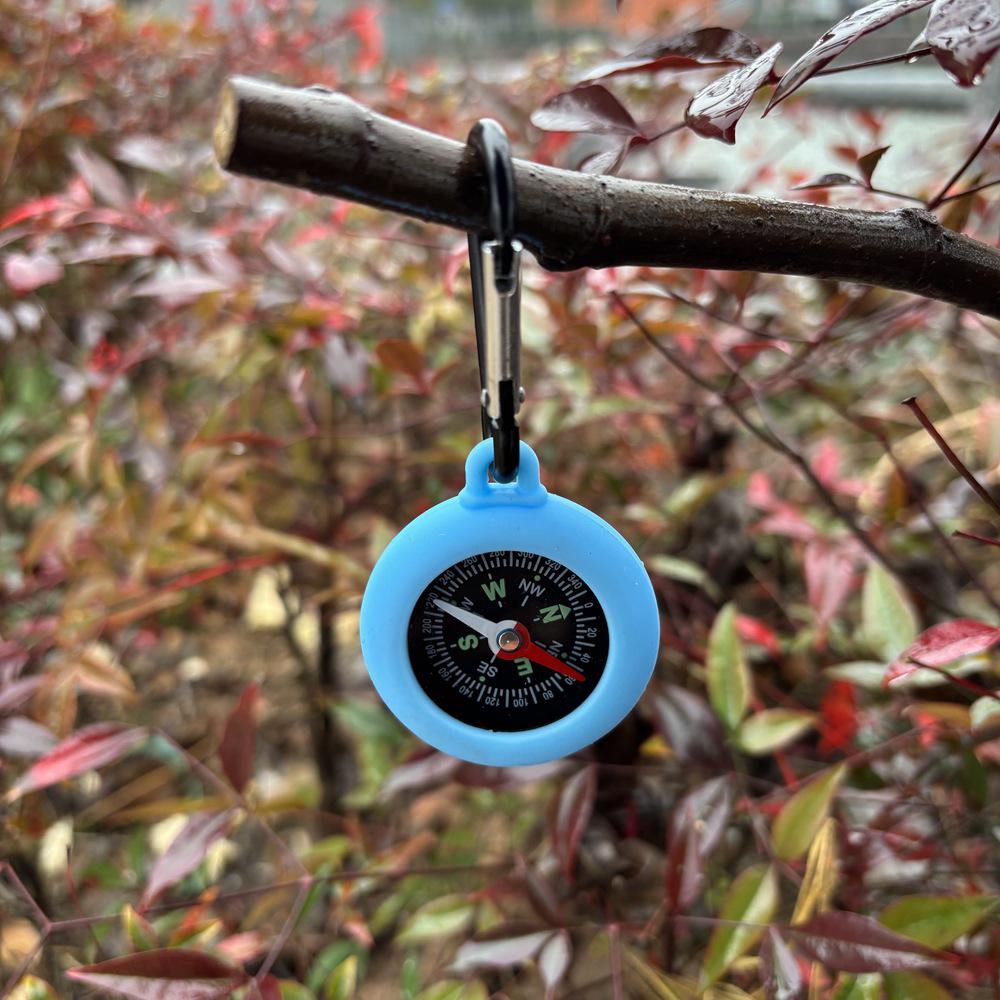 

Silicone Compass Carabiner Hook with Logo for Outdoor Use небесно-голубой