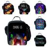 Stilvolles und lustiges dreiteiliges Rucksack-Set für Kinder mit geometrischen Mustern
