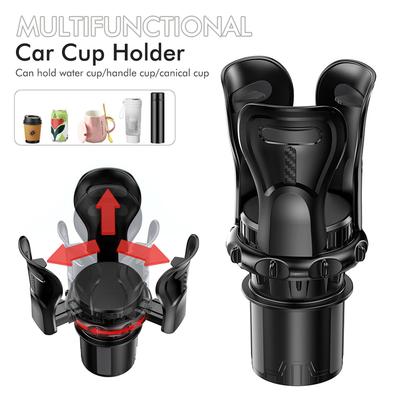 Large-Capacity Car Cup Holder Wide-Mouth Center Console Tea Cup Holder Kettle Stand & Instant Noodle Rack Extendable Base