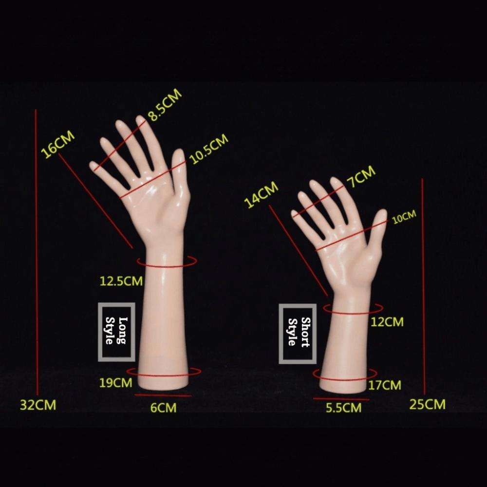 Multi-purpose 25/32cm Mannequin Hand PVC Long Arm Bangle Holder Chain Display Model Jewelry Display Holder