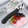 Cuchara para Helado Acero Inoxidable 304 Mango Ergonómico Antideslizante Cuchara para Postres para Hornear Herramienta de Servicio de Postres Confiable