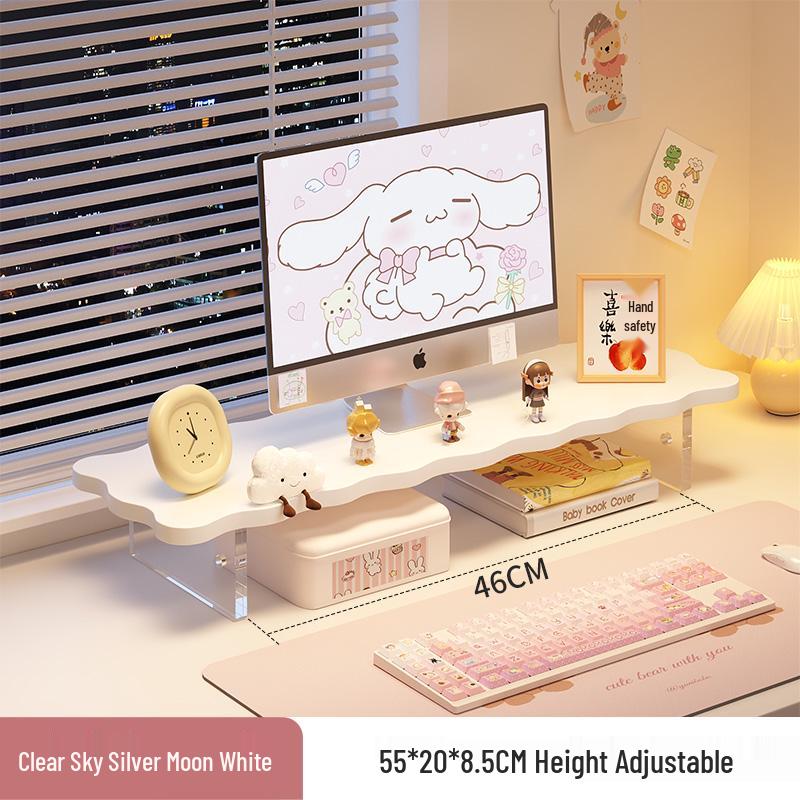 Monitor Riser and Keyboard Tray Combo Stand