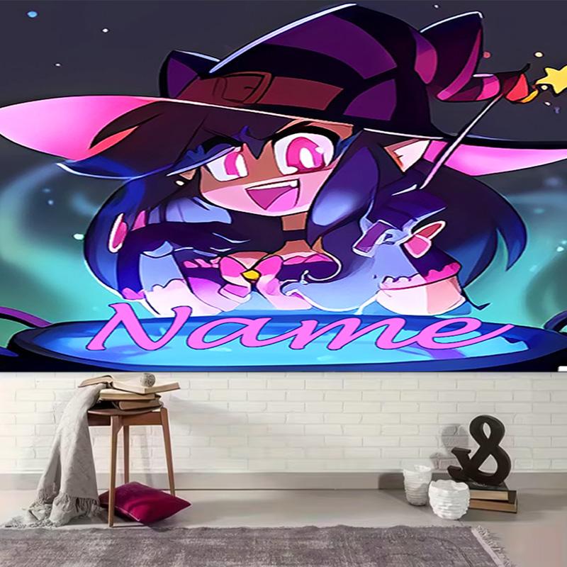 Personalized Aphmau Background Tapestry,Custom Name Birthday Party,Multifunctional Wall Decoration for Home Decor,Various Occasions