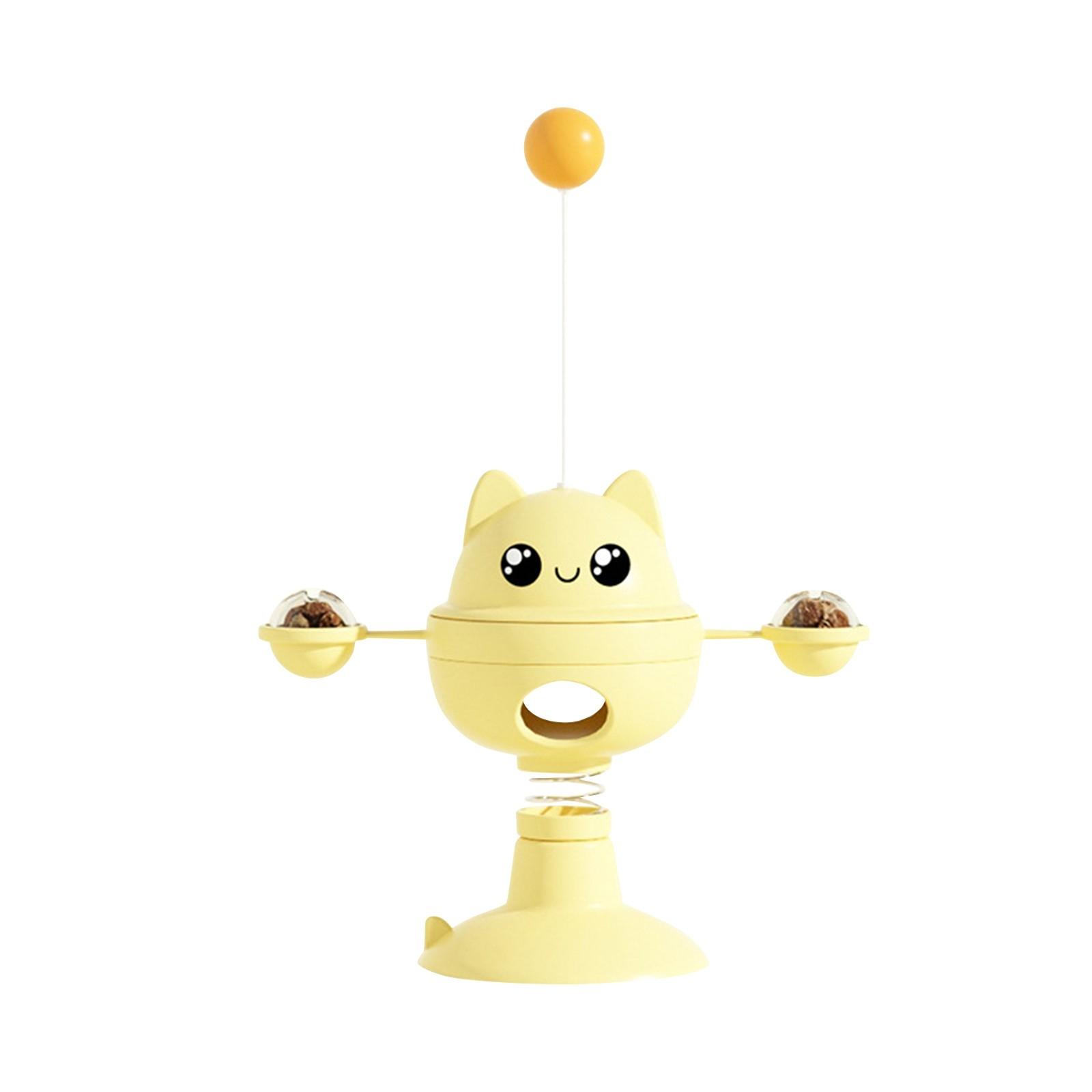 

Interactive Cat Toy with Suction Base Rotating Balance Design for Cats Durable Plastic Material Pet Toy for Indoor Play and Exercise One Size