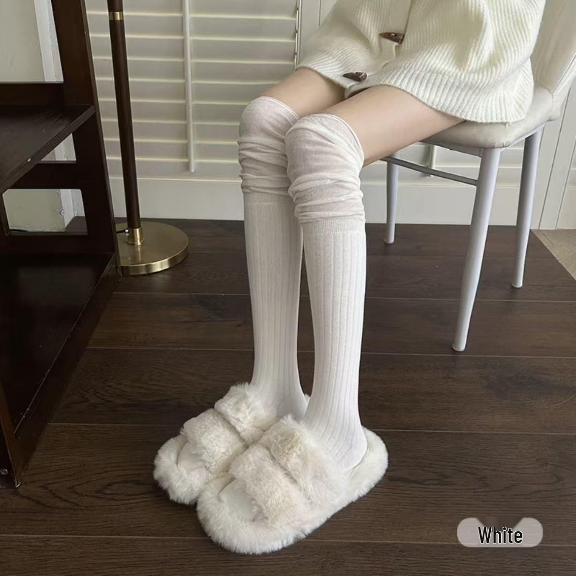 

Женские гольфы выше колена в стиле балетных туфель Zhuji - Японские гольфы до икры для осени и зимы OPP Simple Packaging