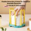 M-Portable Retractable Bowl Holder Drain Removable Cabinet Dishes Storage Rack Water Cup Kitchen Organizer