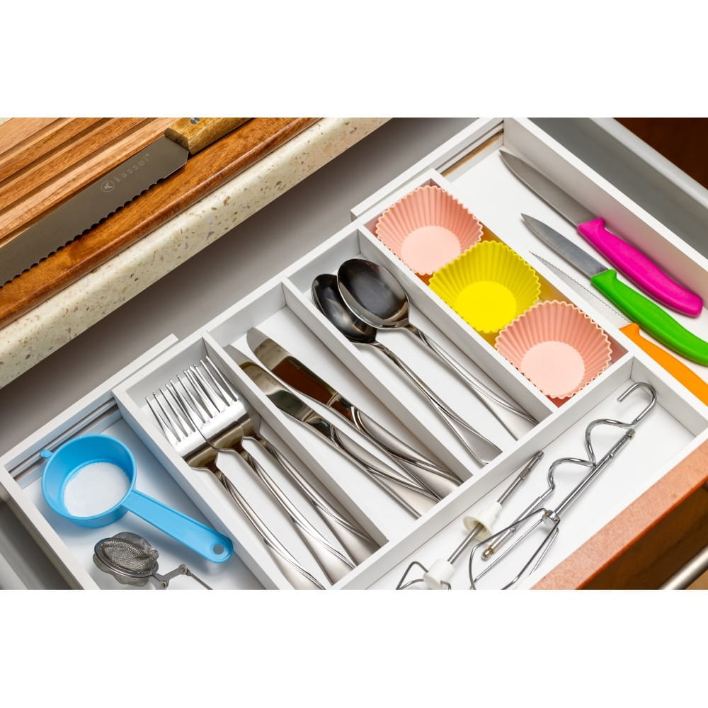 Wkład organizer do szuflady na sztućce rozsuwany 52/31x31cm KINGHOFF KH-1746