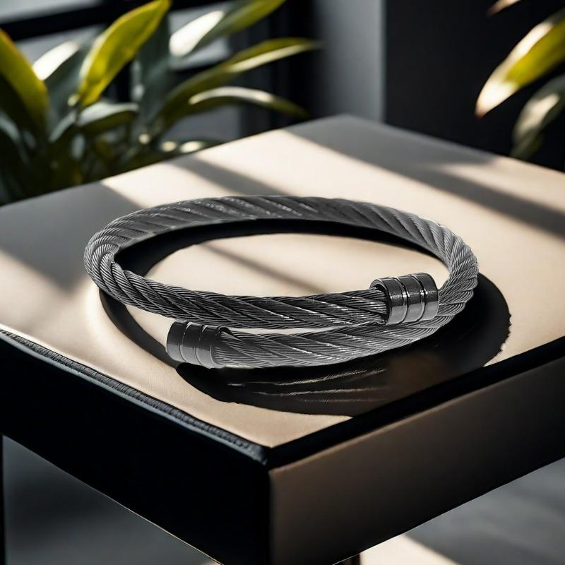 Titanium Steel Bracelet Weiya Steel Wire Open Elastic Simple Bracelet Stainless Steel Jewelry