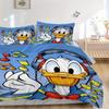 3pcs Donald Duck Music Notes Headphones Printed Quilt Set Soft and Comfortable Quilt Cover for Bedroom, Guest Room Bedding Set S036
