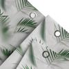 Waterproof Shower Curtain with Tropical Palm Leaves Design Heat Resistant Machine Washable Non-Transparent 180x180cm