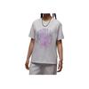 Comoda Morbida Alla Moda Versatile Traspirante Maglietta a Maniche Corte con Spalle Scese Top da Donna Grigio IB7035-051