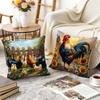 1/4pcs Farm Rooster Cushions Pillowcase Polyester Cushion Cover Throw Pillow Pillowcover Home Car Sofa Decor