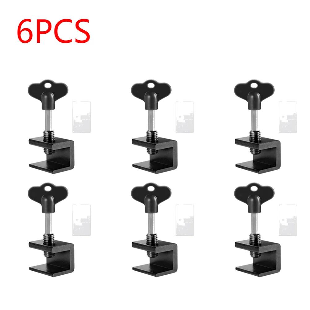 1-10Pcs Aluminum Alloy Window Security Lock Limit Sliding Door Windows Restrictor Child Safety Anti-theft Household Improvement