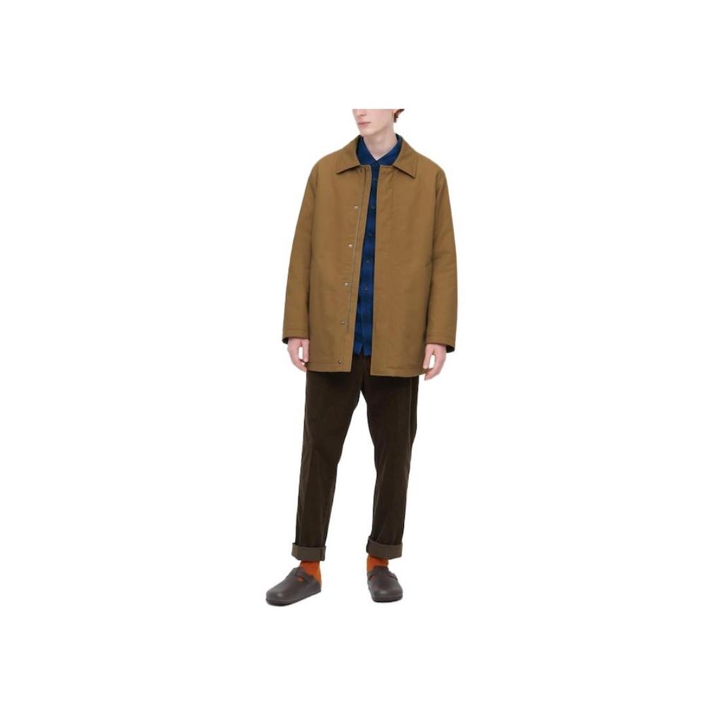 Uniqlo Solid Color Long Sleeve Jacket Men Jackets Brown 452174-35