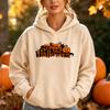 Felice Halloween Felpa con Stampa di Lettere Donna Felpa con Grafica di Zucca e Pipistrello Stagione Spettrale Manica Lunga Tasca Felpa con Cappuccio Top Casual