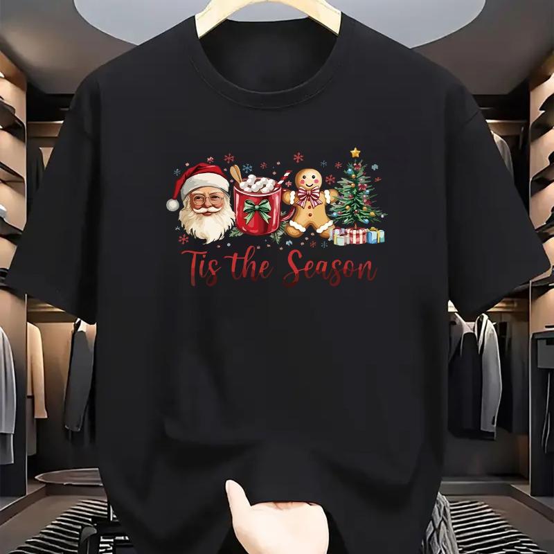 

Solid Color Men s Polyester Short Sleeve T-Shirt, Quick-Dry Breathable & Lightweight, Perfect for Daily Commute & Casual XXL чорний