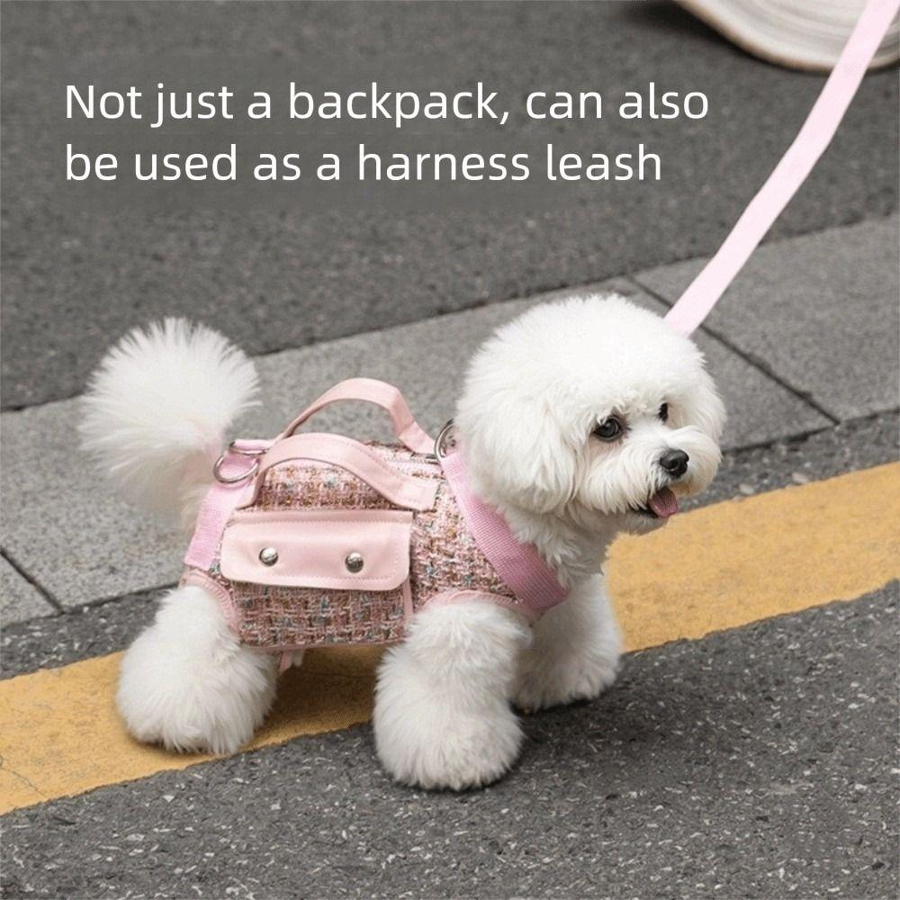 Stylish Dog Horizontal Backpack with Leash Handle Dogs Going Out Bag Cat Carrier Bag  Travel