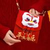 Practical Lion Dance Cloth Red Envelope Chinese Style Cartoon Red Pocket Best Wishes Traditional Gift Envelopes Spring Festival