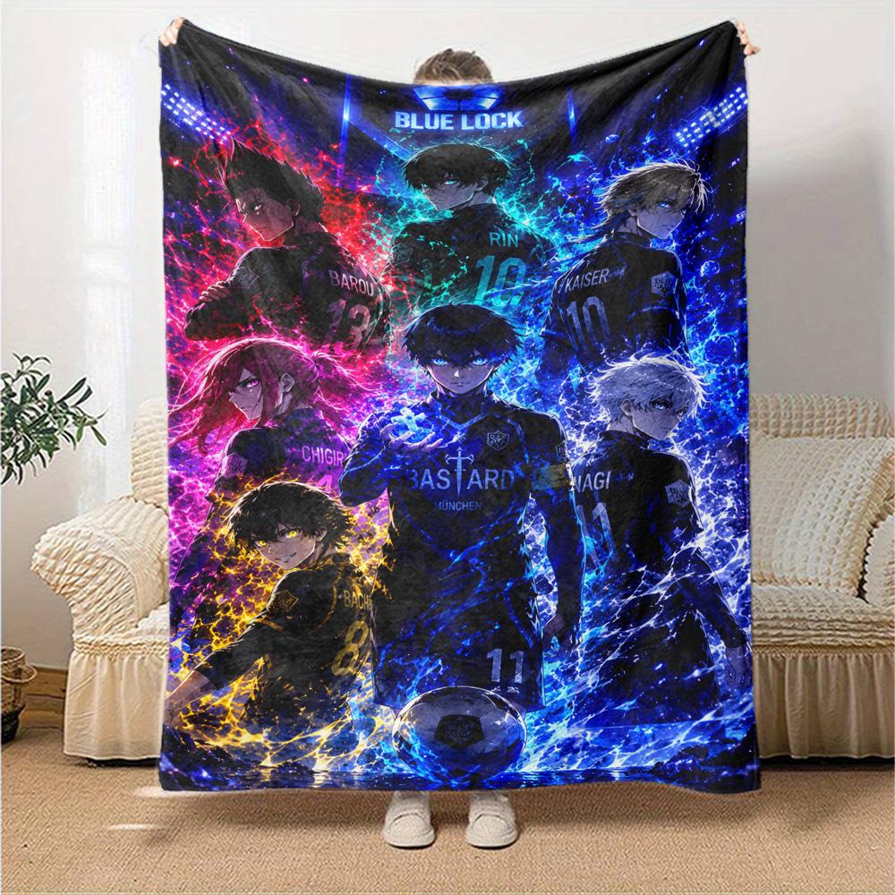 Bluelock Print Flannel Blanket High Quality Warm Comfortable Cover for All Seasons Perfect for Gifts Home Decor