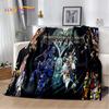 Cartoon Kingdom Hearts Spiele 3D Weiche Flanelldecke für Betten Schlafzimmer Sofa Picknick, Überwurfdecke zum Zudecken im Freien Freizeit Geschenk