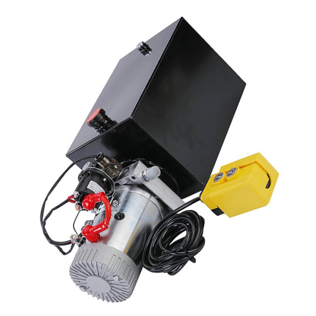 Hydraulic Power Unit DC Motor Single Acting Hydraulic Pump for Dump Trailer Lifting 12L 12.68 Quart Capacity