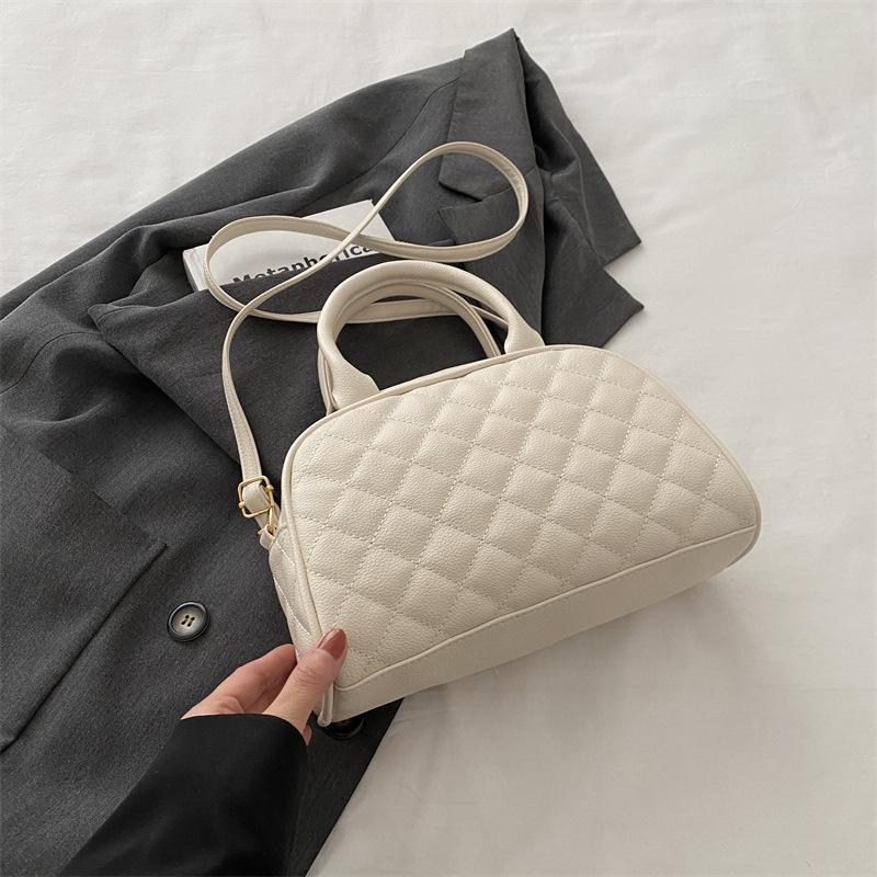 Rautenstickgarn Mode Schulter Messenger Bag Damen Frühling Ausländischer Stil Messenger Bag Einfarbig