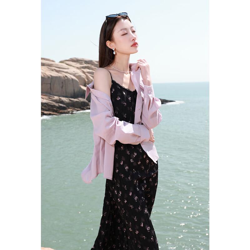 

Sancai 2025 Autumn Plus Size Floral V-Neck Cami Dress M 160/88B