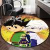 1 stuks Anime Cartoon Ontwerp Ronde Vloerkleed Kantoorstoel Mat, Antislip Tapijt voor Huisdecoratie, Woonkamer