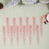 Crystal Clear Christmas Tree Ornaments Icicle Decorations For Holiday & Winter Party Decor Holiday Decorations